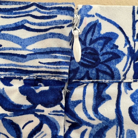 NWT Ann Taylor beautiful blue white tile print side tie sarong wrap skirt size 2 - Picture 11 of 15